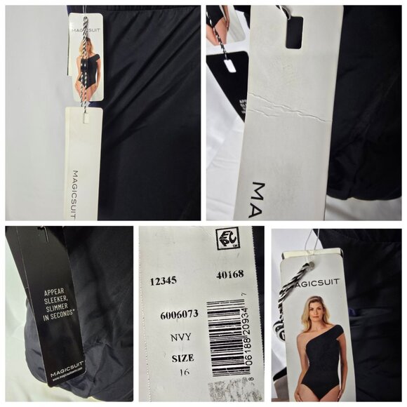 Magicsuit Miraclesuit SZ 16 Goddess One Shoulder One Piece Swim NEW WITH FLAWS - Picture 9 of 16